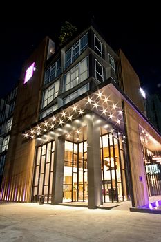 Hotel Front - Evening/Night