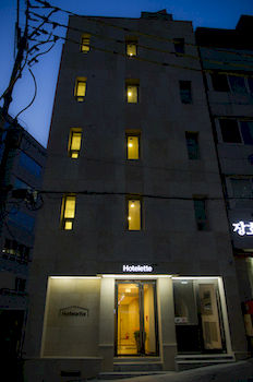 Hotel Front - Evening/Night