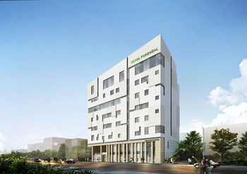 Hotel Front - Evening/Night