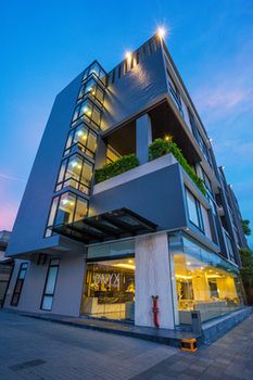 Hotel Front - Evening/Night