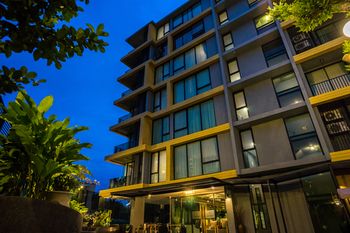 Hotel Front - Evening/Night