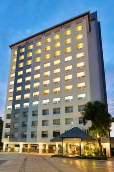 Hotel Front - Evening/Night